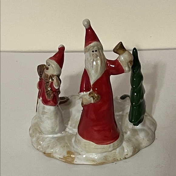 Other - Royal Copenhagen Ceramic Santa and Snowman Figurine Candle Holder